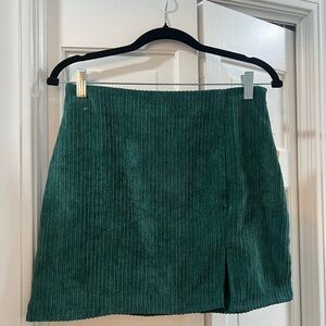 NWT Altar'd State Green Corduroy Mini Skirt